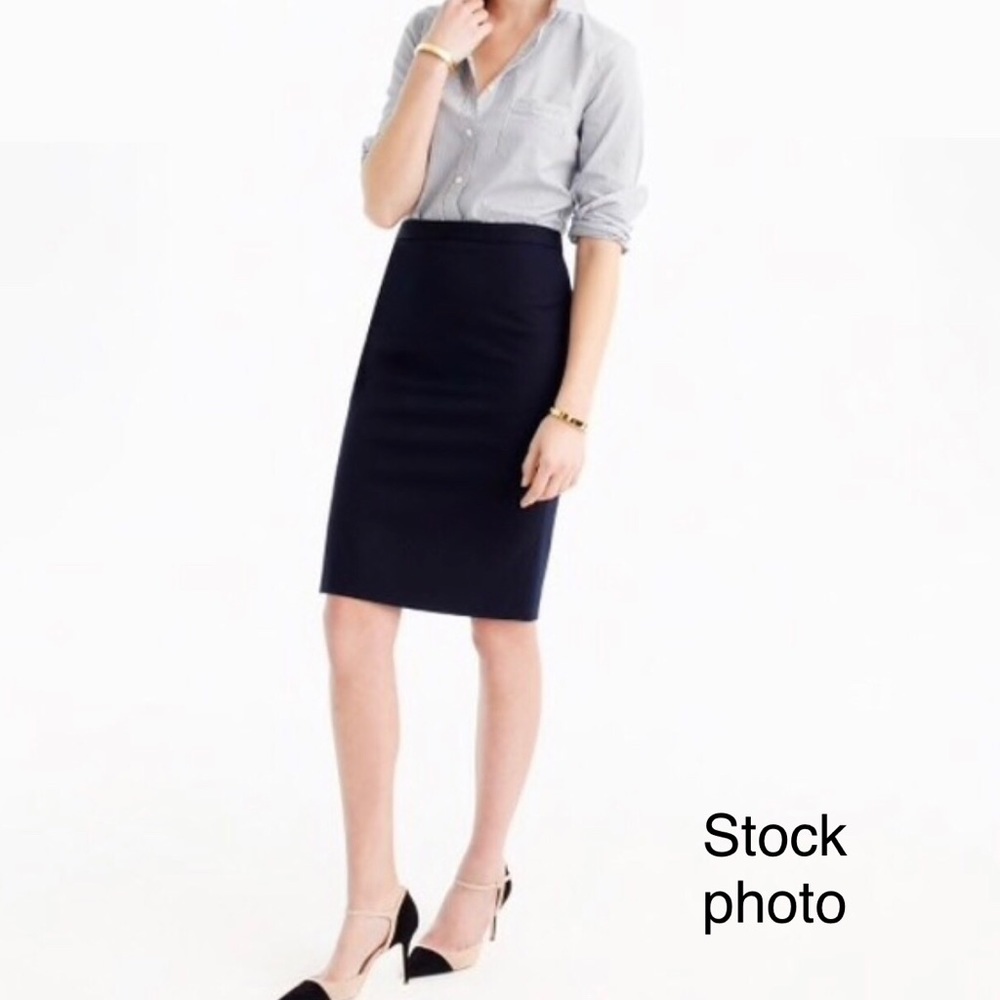 J CREW CLASSIC BLACK PENCIL SKIRT
